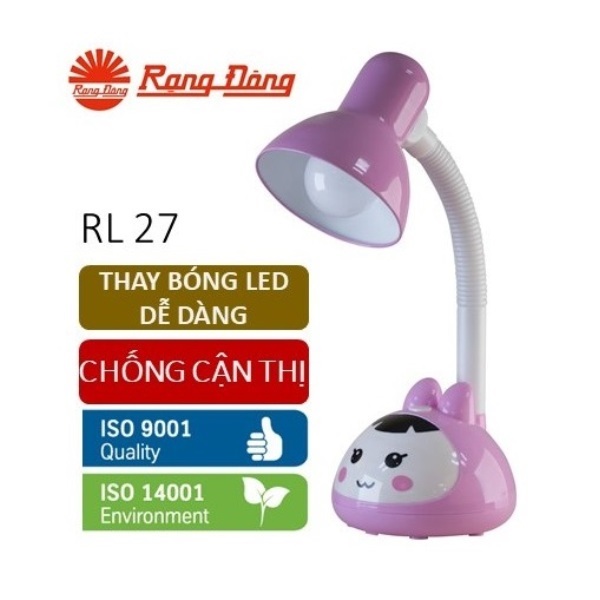 Đèn học chống cận Rạng Đông LED 5W (RD-RL-27.LED) - màu Hồng