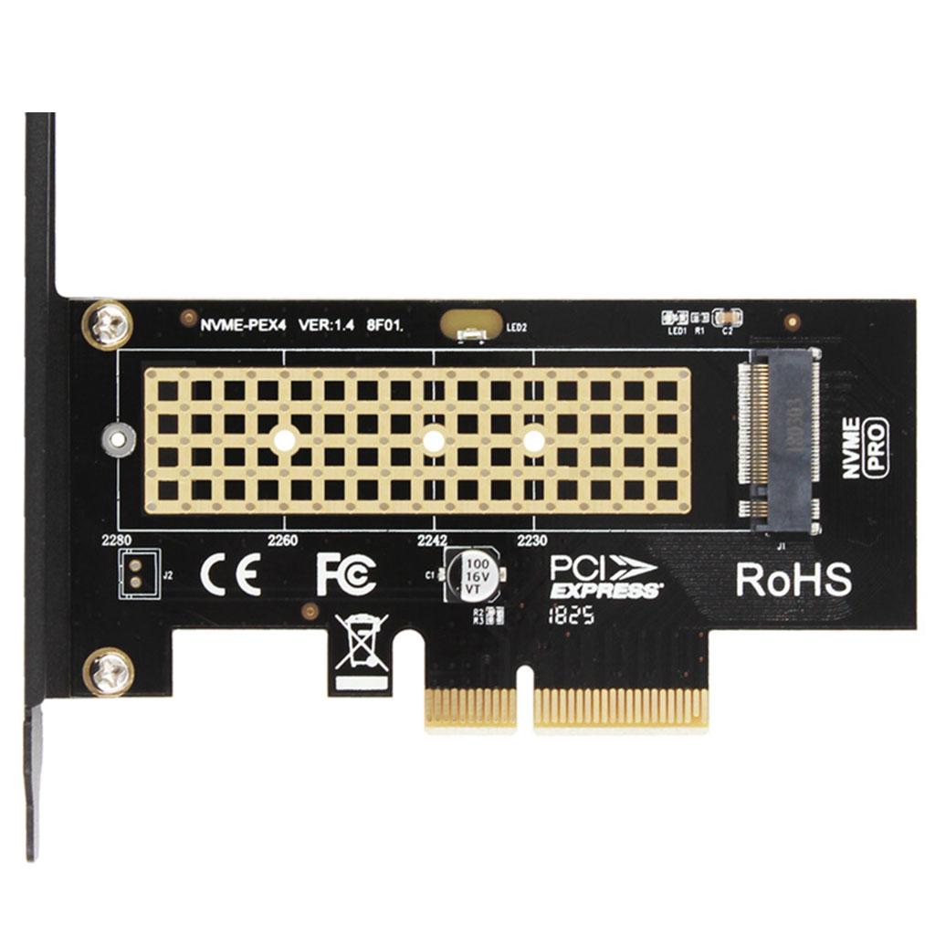 M.2 NVMe SSD to PCIE 3.0 X4 Adapter M Key Interface Card, Support PCIE x4 x8 x16 Slot