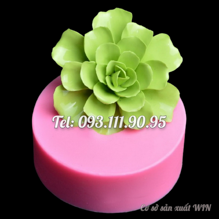 Khuôn rau câu silicon hoa hồng sa mạc đại đóa loại 11 cm - Mã số 1633