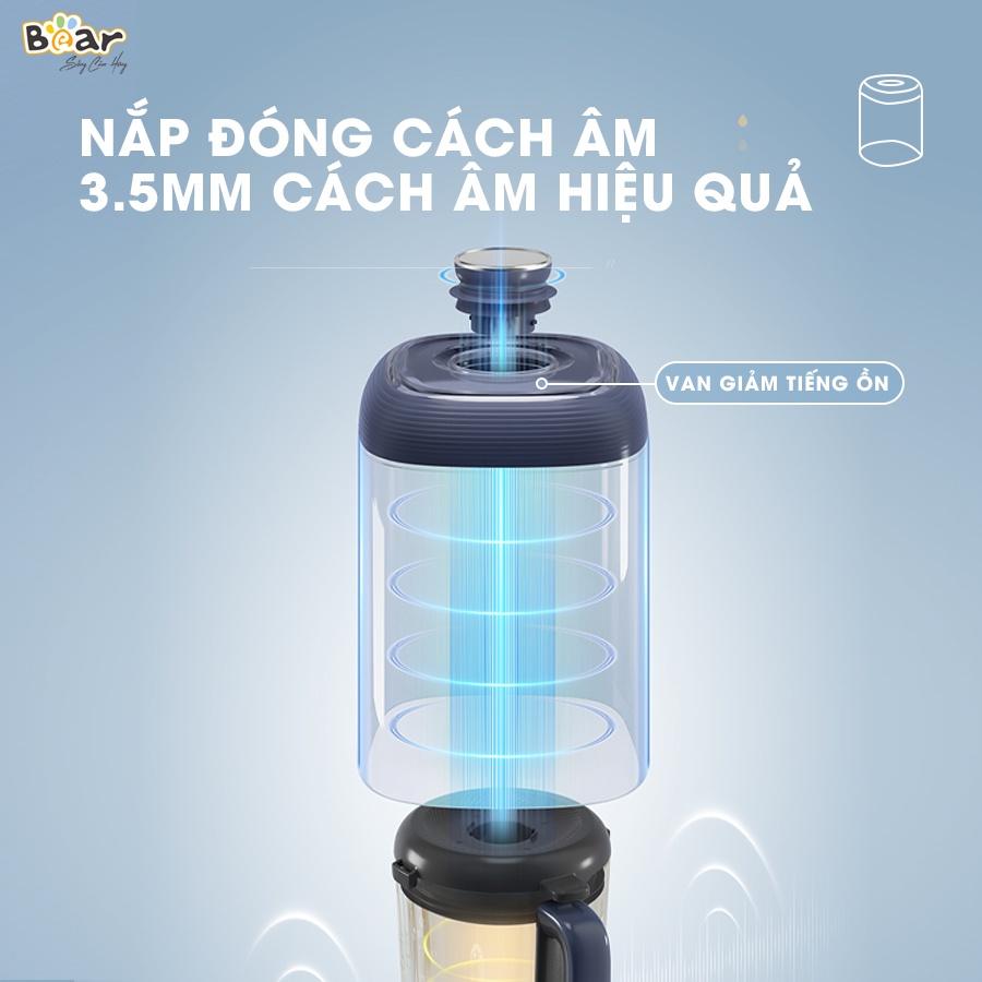 Máy Làm Sữa Hạt Bear Đa Năng 1,5L Chống Ồn Cao Cấp, Xay Nấu Sữa Hạt, Xay Sinh Tố Tiện Lợi PBJ-B06S2 - Hàng Chính Hãng Bảo Hành 18 Tháng