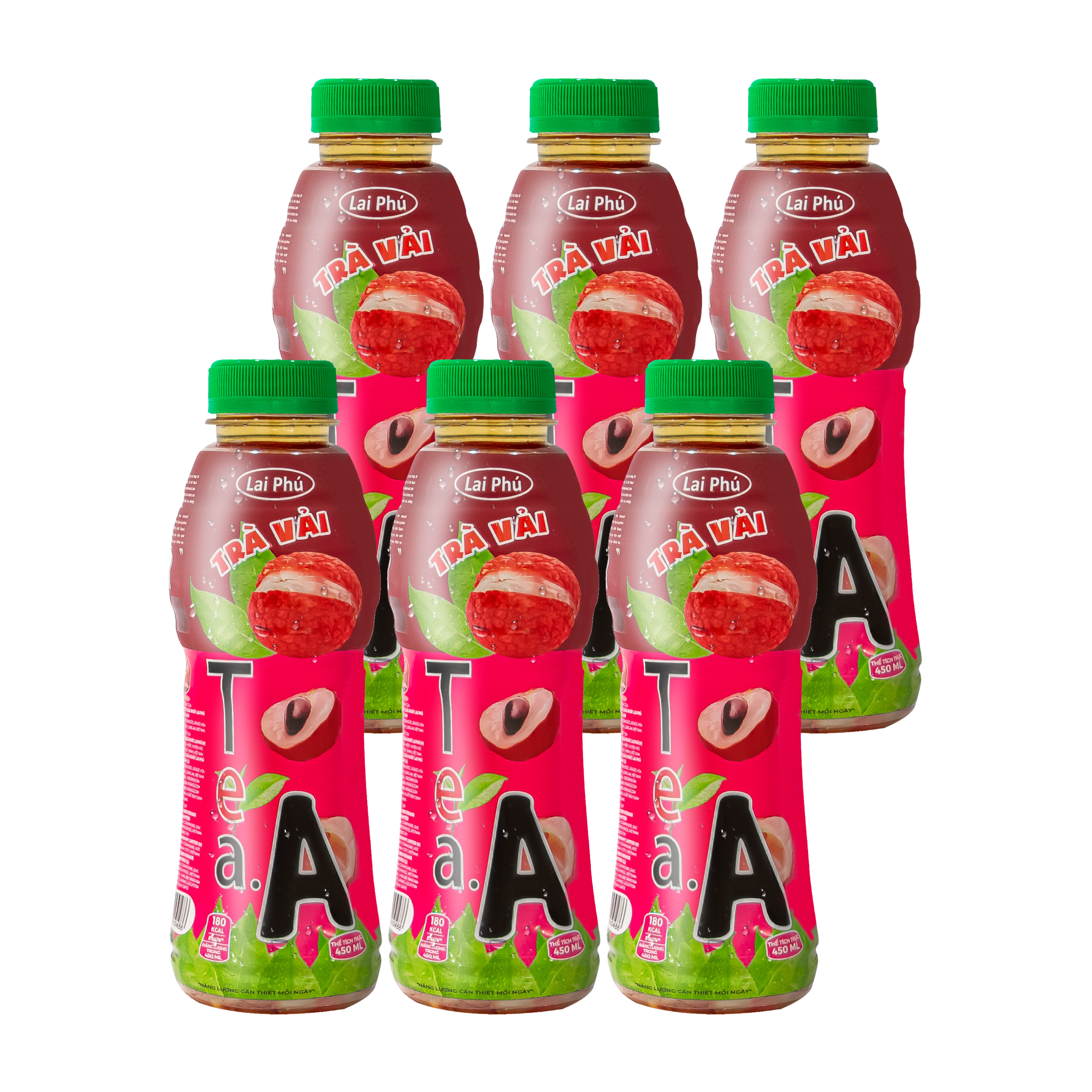 Trà Vải Tea A Chai 450ml - Lốc 6 Chai