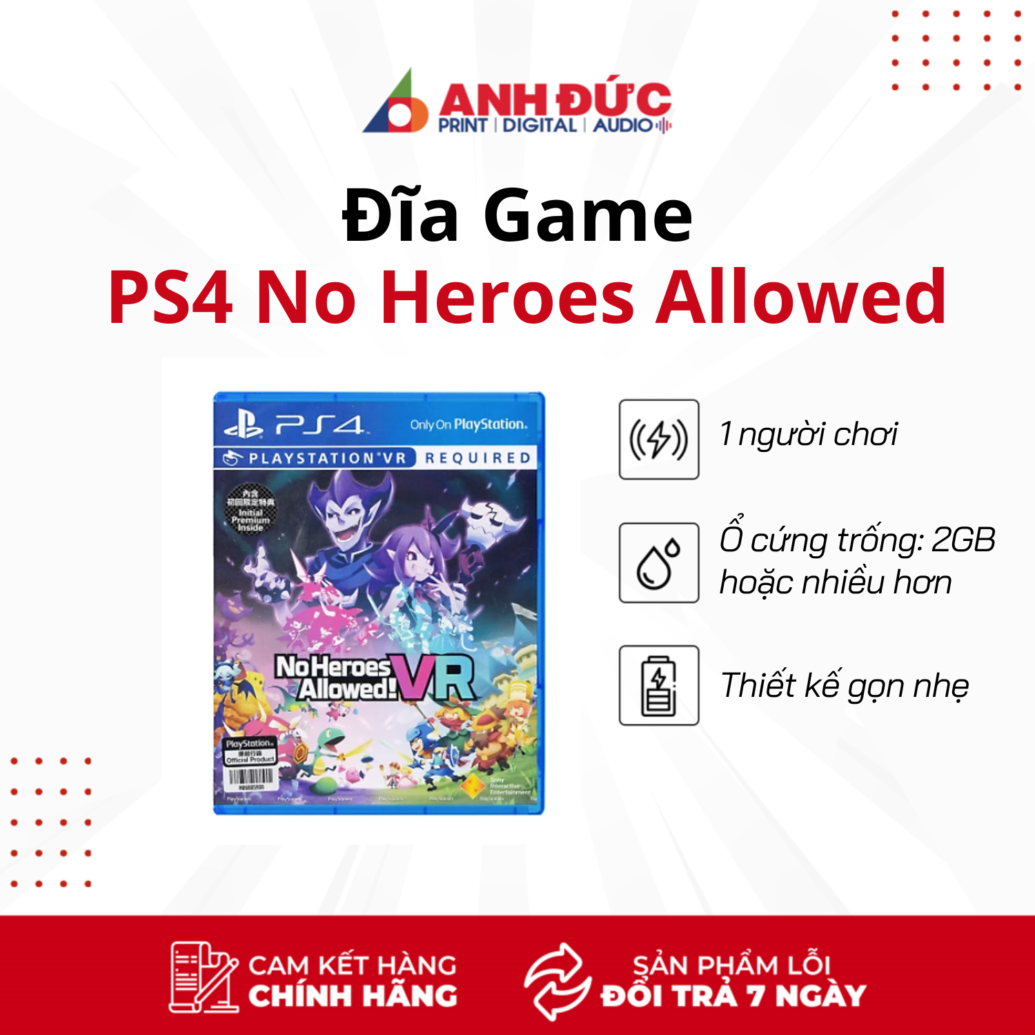 Đĩa Game PS4 No Heroes Allowed - Hàng chính hãng