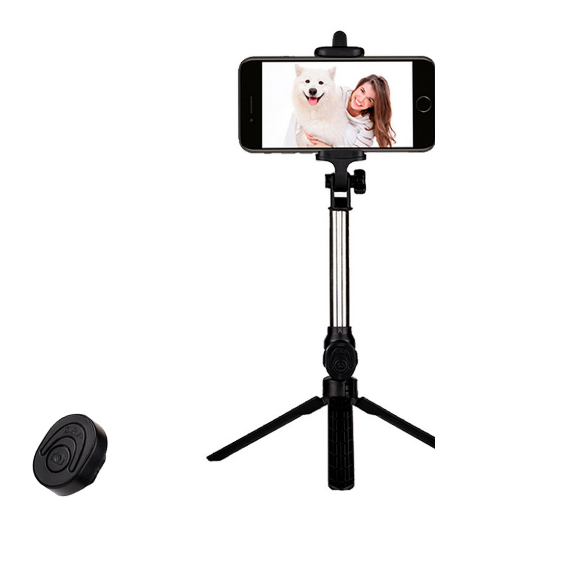 Gậy chụp hình tự sướng Selfie tripod bluetooth 28 kèm remote - Hàng Chính Hãng
