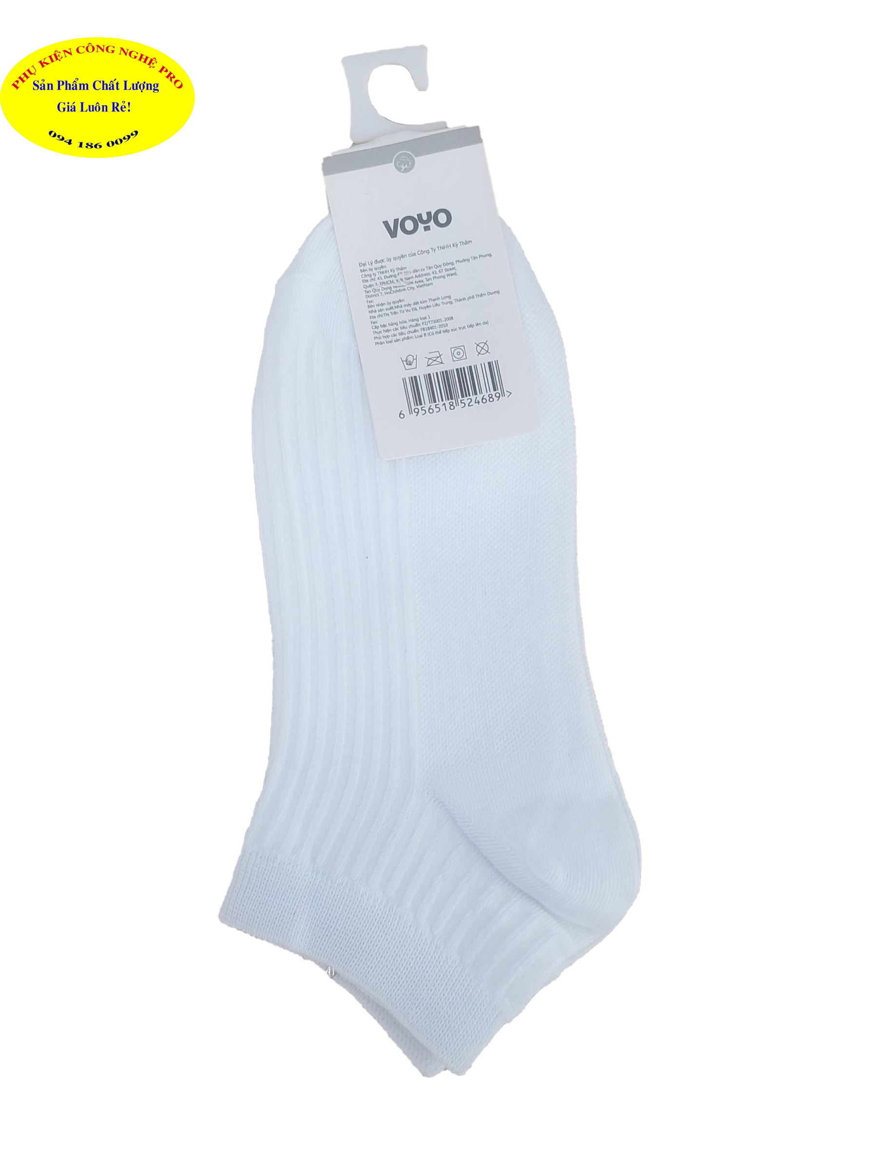 Tất vớ nữ Kiểu cổ ngắn Voyo Sock Women Chất liệu thun cotton co giãn, Mềm mại, Bảo vệ đôi chân Sx tại VN