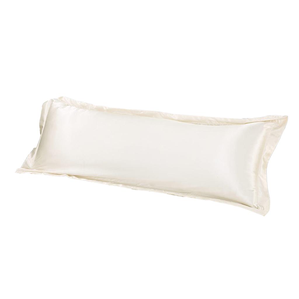 Solid Color Luxury Silk Body Full Long Pillow Pillow Case Cover Pillowcase