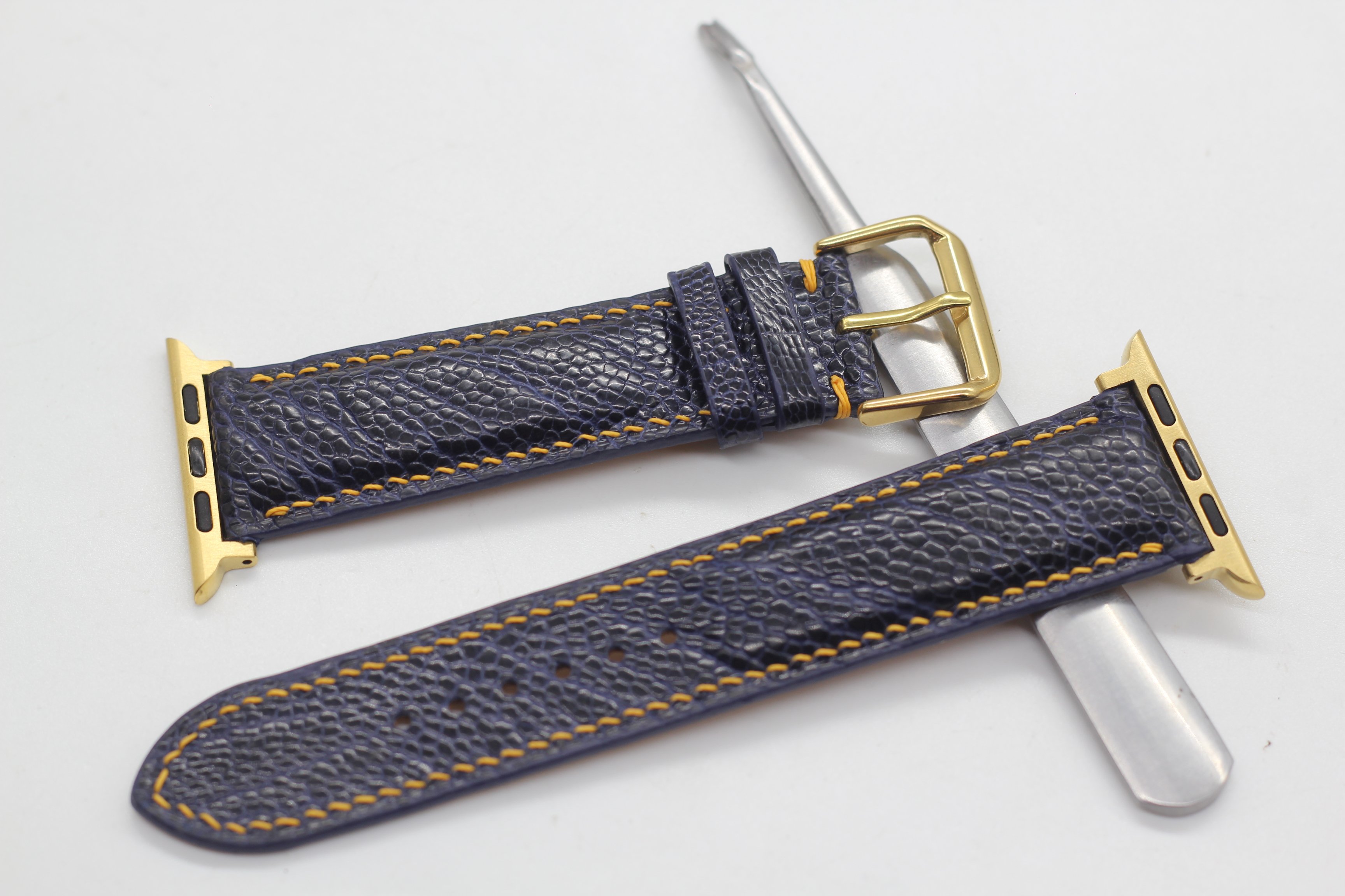 DÂY DA ĐÀ ĐIỂU THẬT HANDMADE HÀNG CHÍNH HÃNG SONGHAN LEATHER , DÂY ĐEO THAY THẾ DÀNH CHO APPLE WATCH PHÙ HỢP CÁC DÒNG SERIES 1-2-3-4-5-6-SE-7 38mm 40mm 41mm 42mm 44mm 45mm AWOS-01