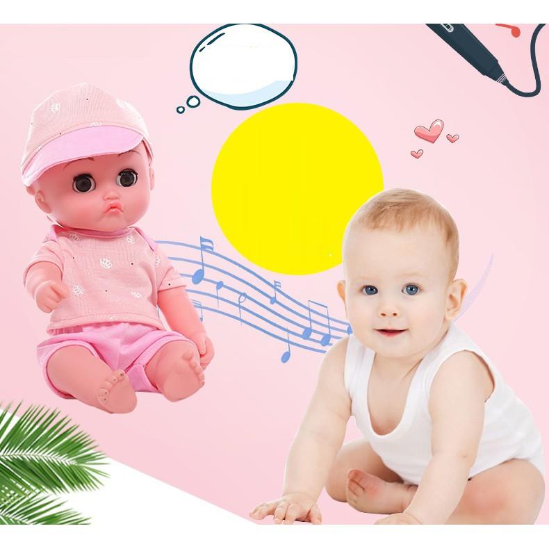 Búp Bê 35 cm Nhựa Mềm Kona Mắt Chớp Chu Mỏ 14 inch doll