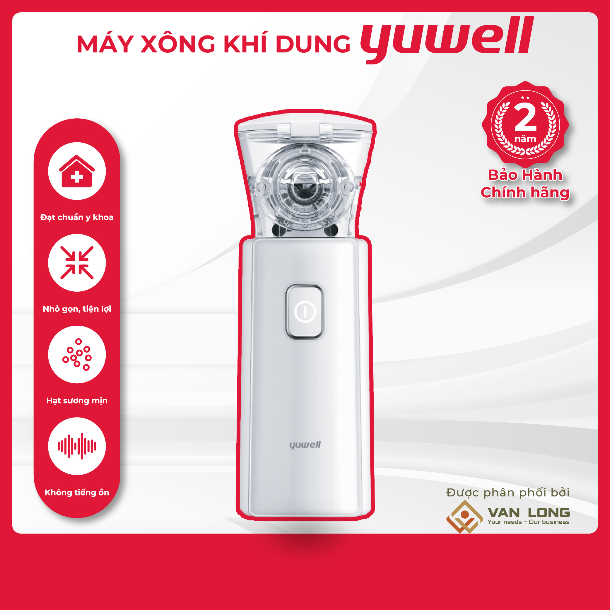 Máy xông khí dung mũi họng cầm tay Yuwell M103 - Bảo hành chính hãng 24 tháng