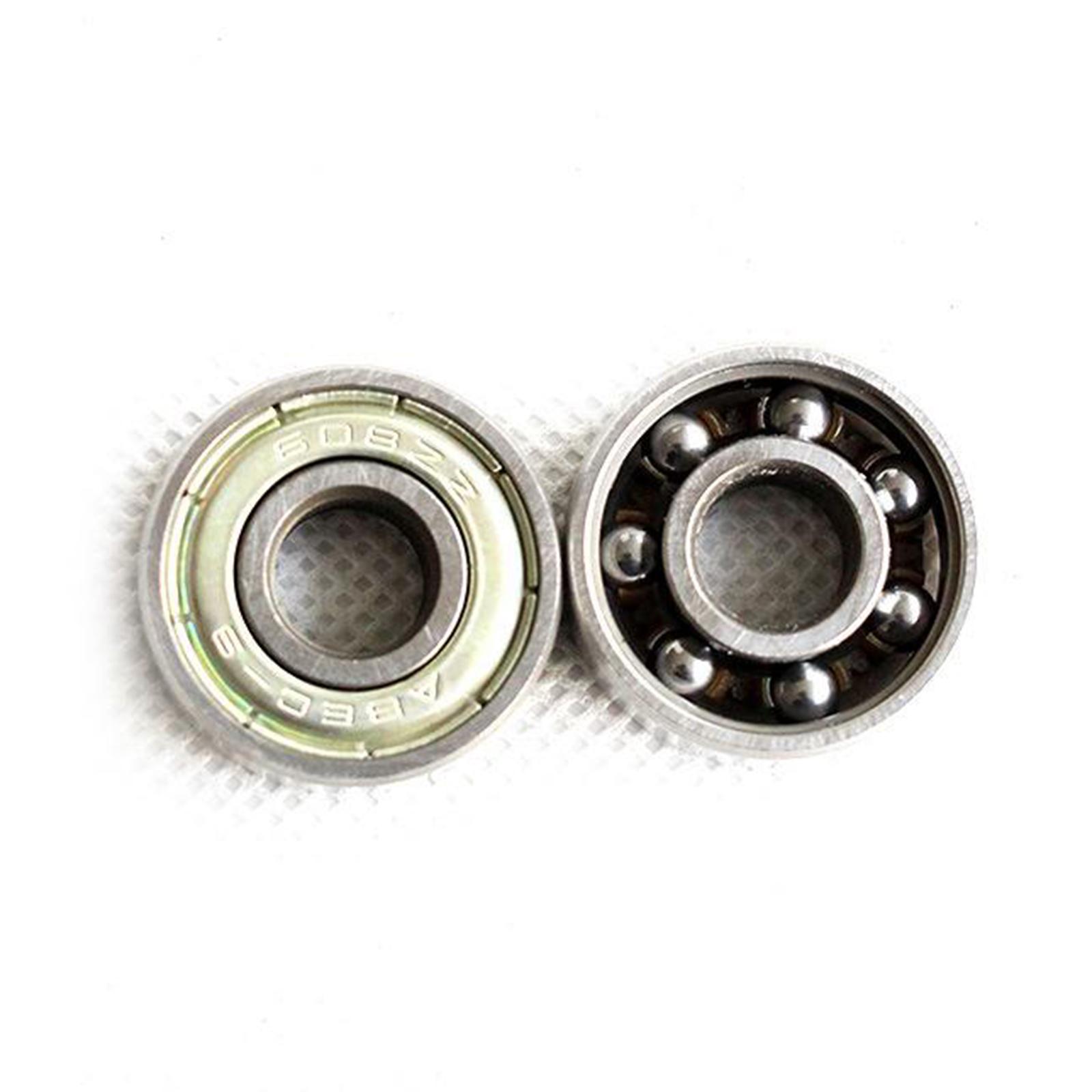 10x Skateboard Bearing Metal Double Sealed Scooter Inline Hockey Wheel Roller