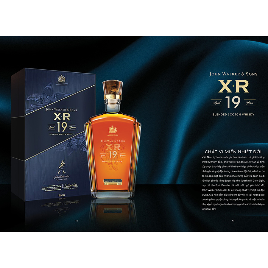 Rượu John Walker & Sons XR Aged 19 Years Blended Scotch Whisky 40% 750ml [Kèm Hộp]