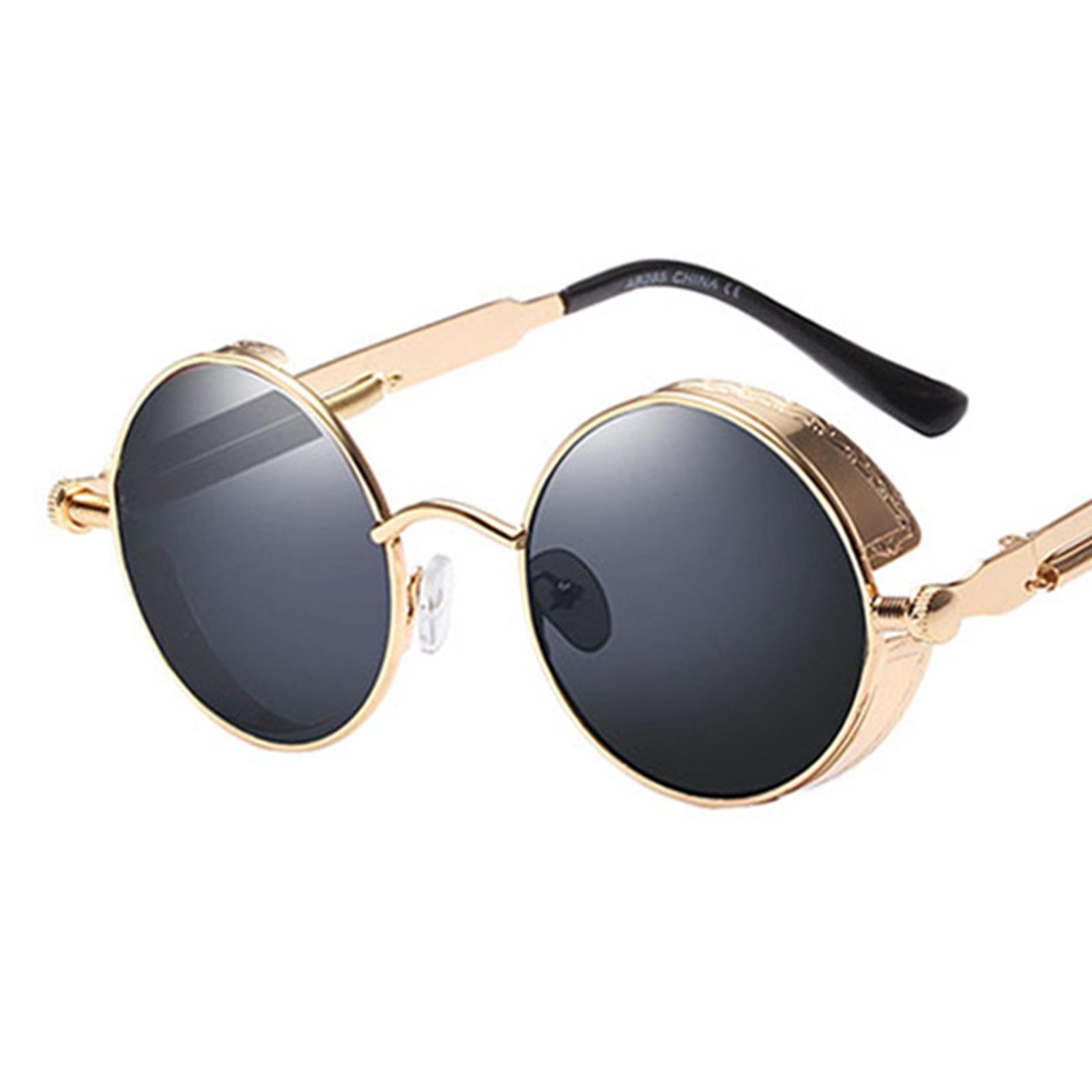 Steampunk Gothic Retro Round Sunglasses Circle Lens Goggles