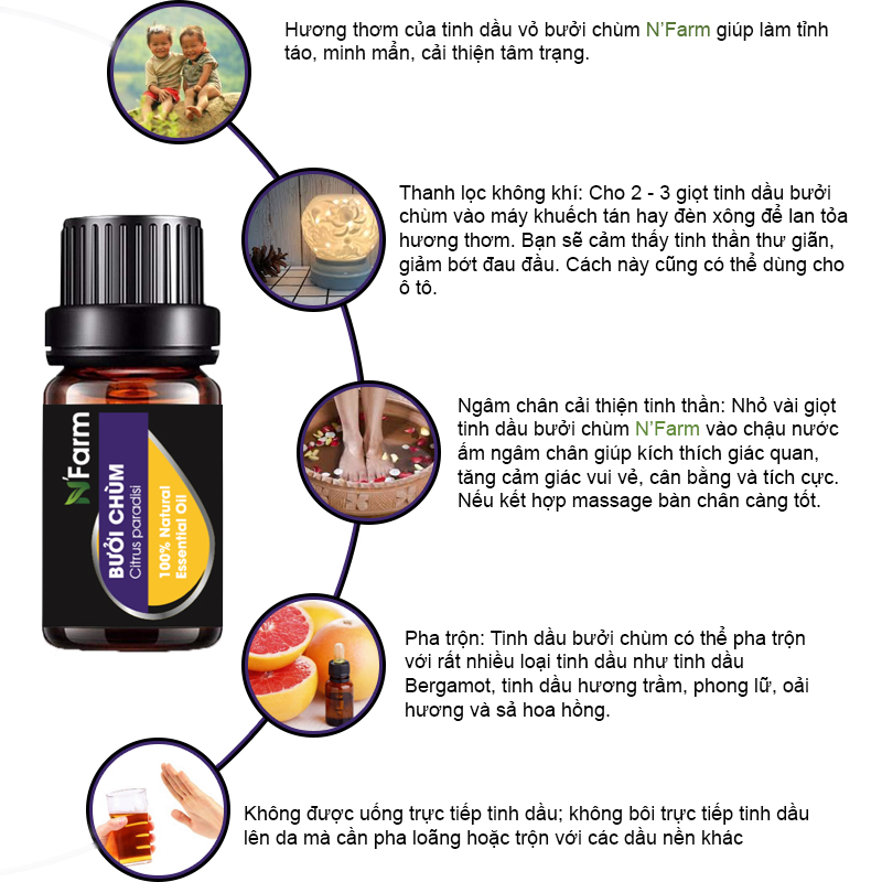Tinh Dầu Xông Phòng Nguyên Chất NFARM 10ML, Nhiều Mùi Hương / Sử Dụng Với Máy Xông Tinh Dầu Giúp Thơm Phòng, Thư Giãn Đuổi Muỗi, Tốt Cho Sức Khỏe