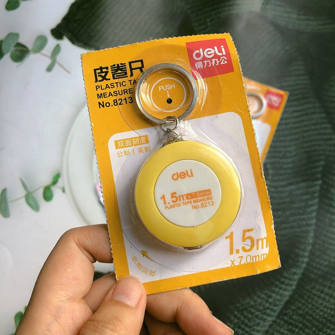 Thước dây cuộn dài 1.5m dạng hộp rút nhỏ gọn tiện dụng