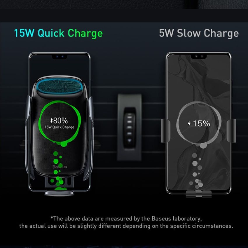 Giá đỡ điện thoại ô tô Baseus Milky Way Electric Bracker wireless Charger 15w - Hàng chính hãng