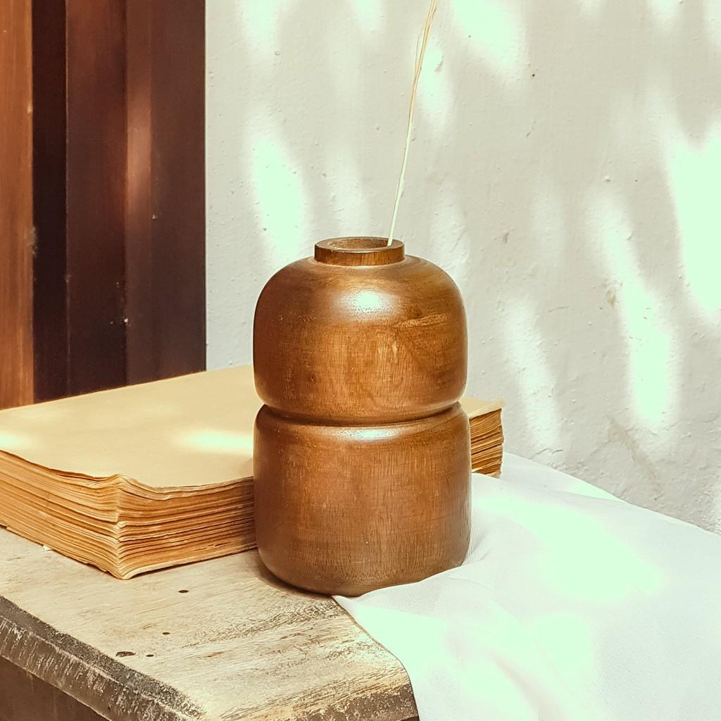 Lọ Hoa Gỗ Hồ Lô