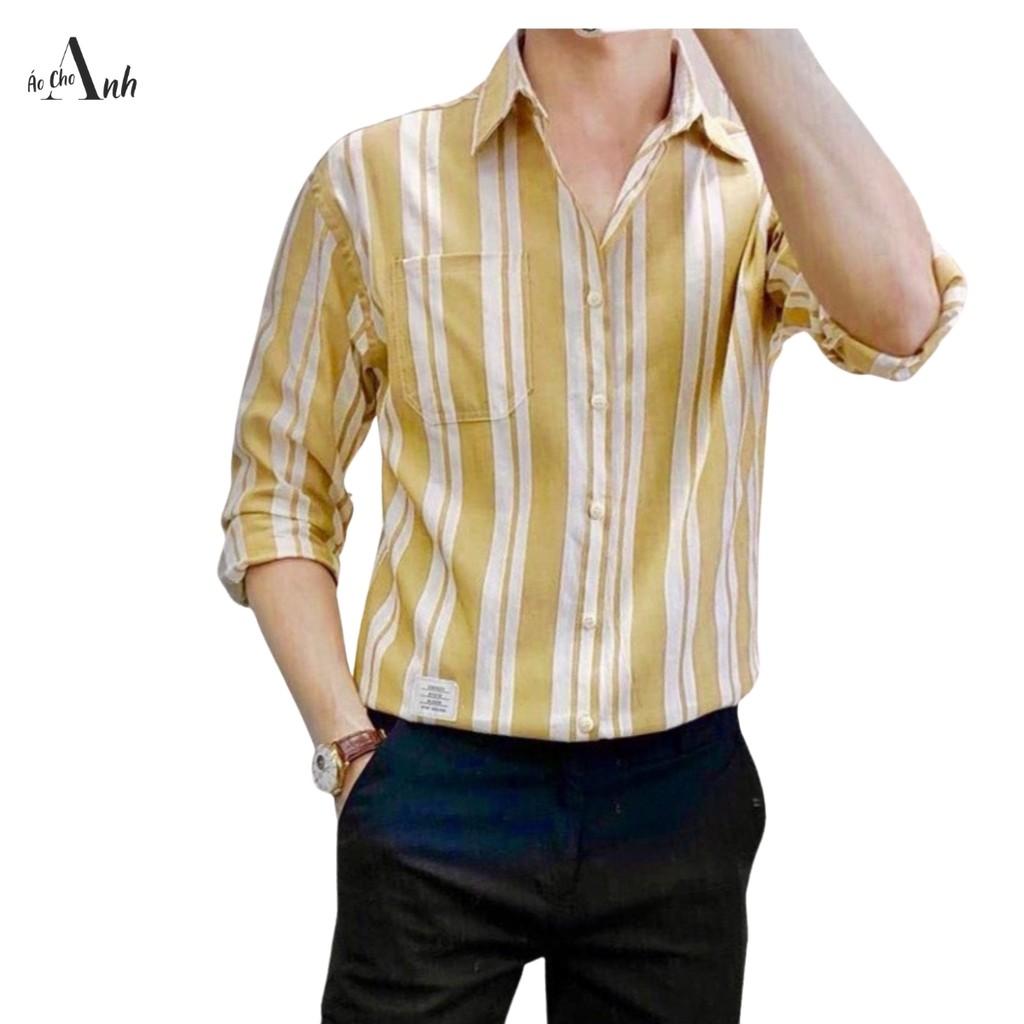 Áo sơ mi nam dài tay sọc 3D nhiều màu full size vải kate lụa chuẩn form không xù áo nam dài tay phong cách Hàn -ASM005
