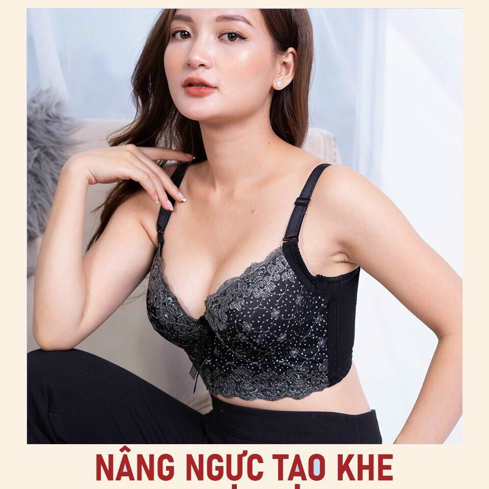 Áo ngực bản to che mỡ lưng đệm mỏng có gọng nâng đỡ bầu ngực, tạo khe tự nhiên, Áo lót nữ định hình HÀNG CAO CẤP