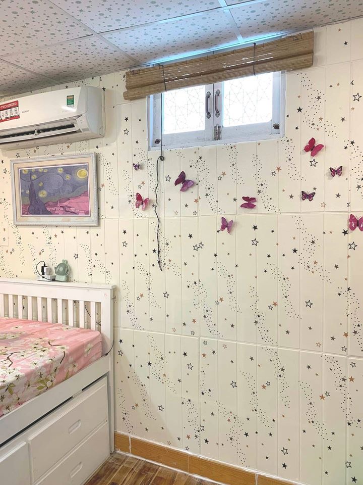 Bộ 15 Tấm Xốp Dán Tường Gỗ Sao Cách Âm, Chống Va Đập, Bền Đẹp, Sang Trọng