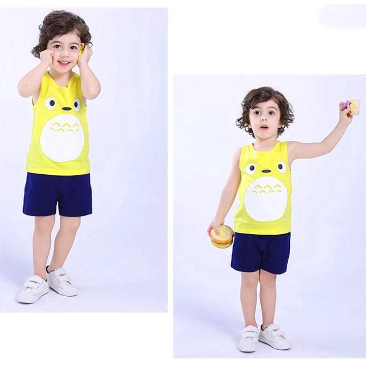 Đồ bộ cotton sát nách cho bé 4-10 tuổi hình Totoro đáng yêu – DN007