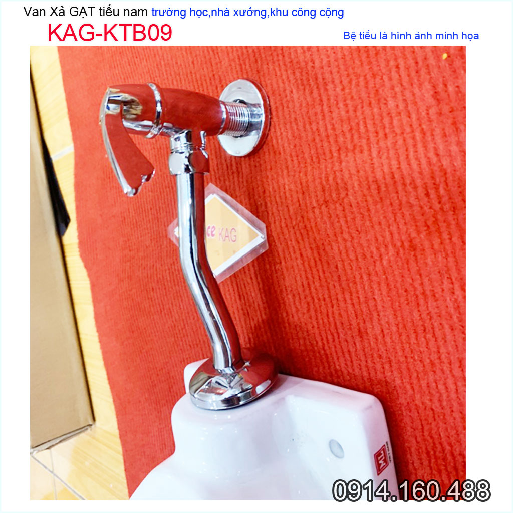 Van tiểu nam KAG-KTB09 chuyên dùng cho trường học, Xả bệ tiểu tay gạt dùng công cộng nước mạnh dễ sử dụng xả nước sạch siêu bền