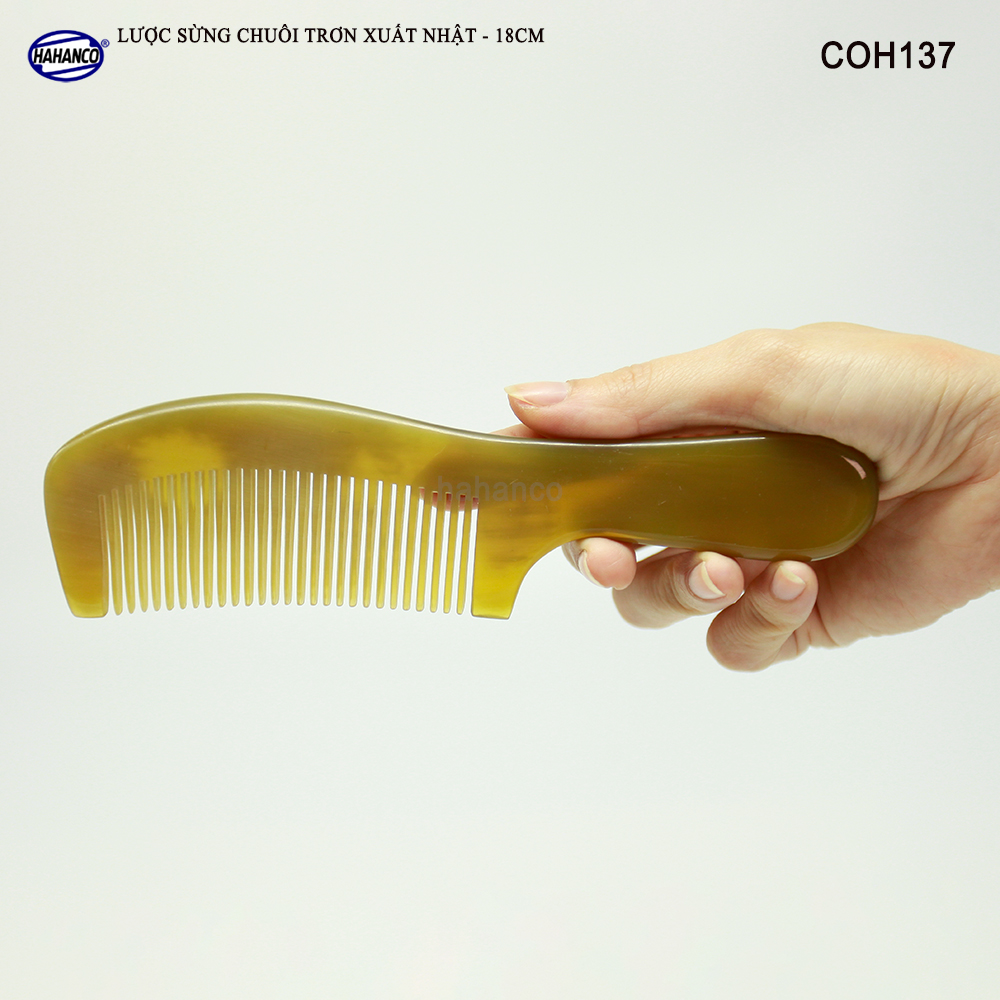 Lược sừng xuất Nhật COH137 - Lược chuôi trơn tru đơn giản tiện ích - Chăm sóc tóc