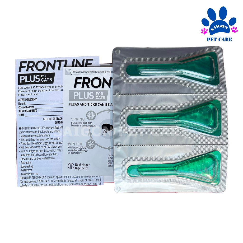 Thuốc nhỏ gáy trị ve rận, bọ chét Frontline Plus cho mèo