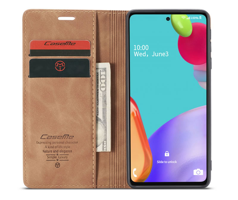 Bao da dạng ví dành cho Samsung Galaxy A72 chính hãng Caseme - Hàng Nhập Khẩu