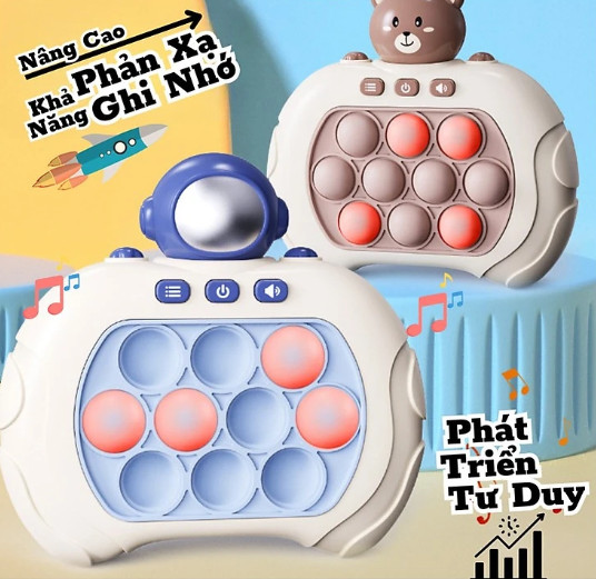 Đồ chơi Pop it thế hệ mới - máy game giải trí bấm nút theo đèn nhạc với nhiều level cho mọi lứa tuổi