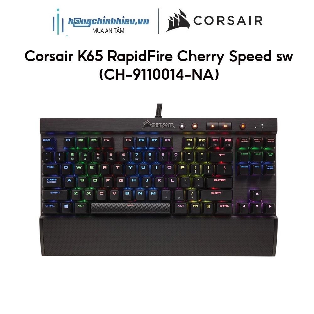 Bàn phím cơ Corsair K65 RapidFire Cherry Speed sw CH-9110014-NA Hàng chính hãng