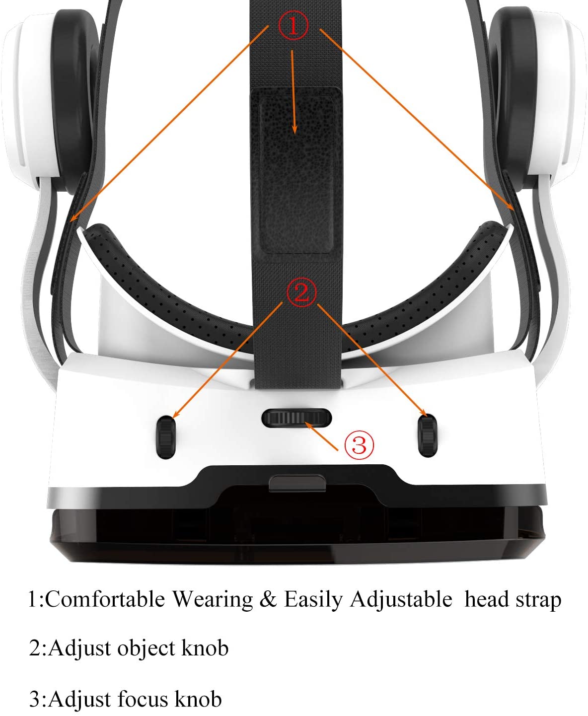 Kính thực tế ảo 3D Vr Shinecon thấu kính Bluelens, tai nghe bluetooth cho android, ios