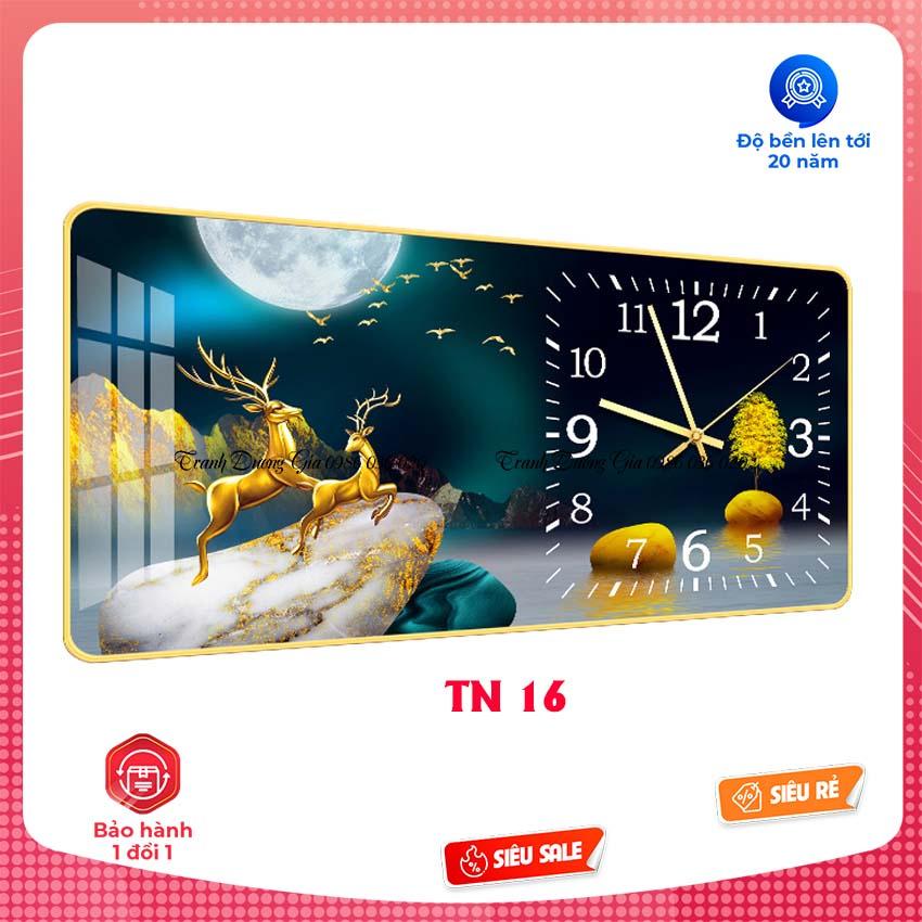 Tranh Đồng Hồ Treo Tường tráng gương ️Mẫu HOT️ Đồng Hồ Pha Lê Trang Trí Decor Nhà Cửa Phòng Khách kim trôi size 40x80