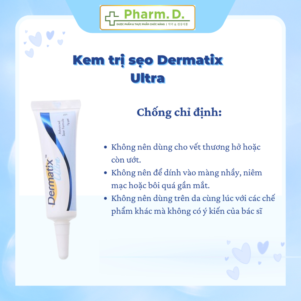 [CHÍNH HÃNG] Gel Dermatix Ultra cải thiện hiệu quả sẹo lồi và sẹo phì đại 7g và 15g