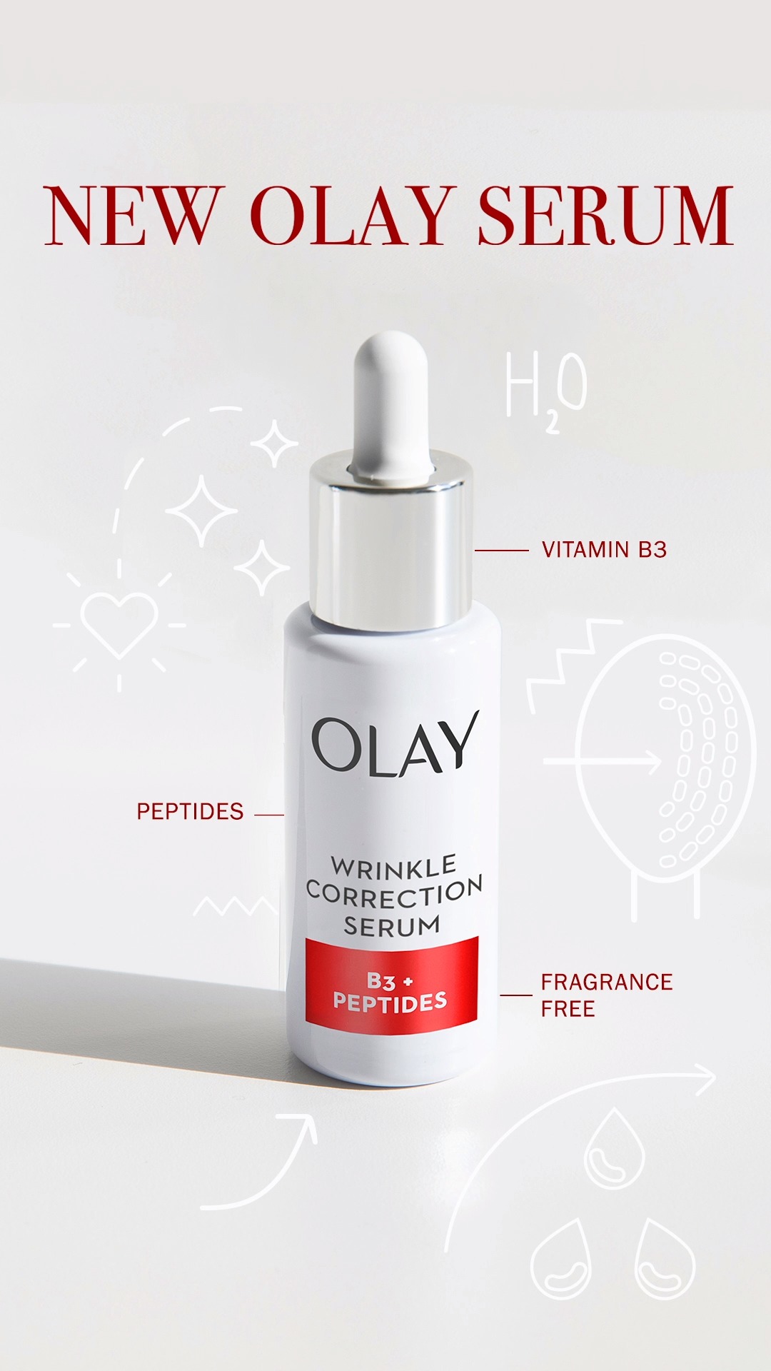 Serum Olay Chống Nhăn Da Trị Nám Wrinkle Correction B3 Peptides 40 ml- bản mỹ