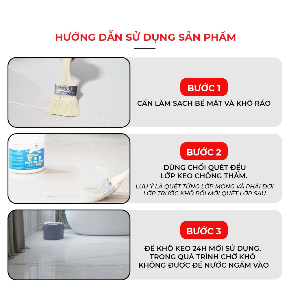 Keo Chống Thấm Marine Glue Trong Suốt, Không Mùi, Chịu Nhiệt Tốt Dễ Sử Dụng 300G