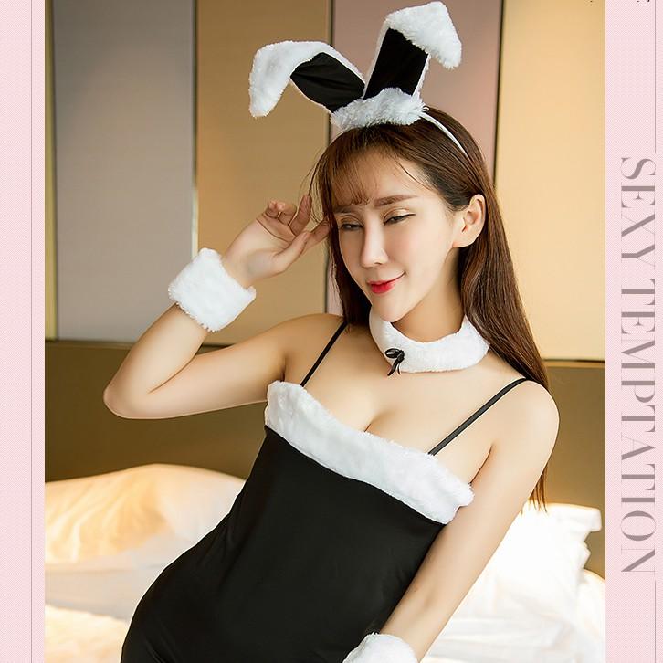 Bộ đồ cosplay thỏ ngọc dễ thương - Màu đen