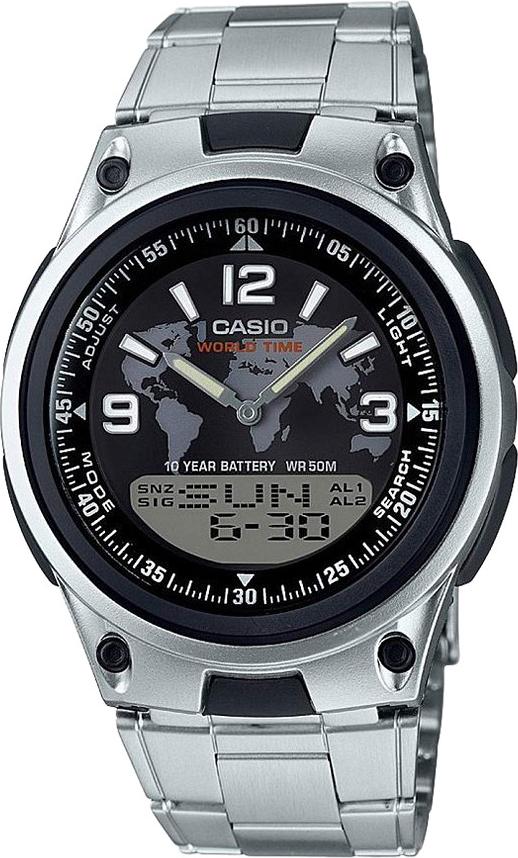 Đồng Hồ Nam Dây Kim Loại Casio AW-80D-1A2VDF (40mm) - Đen