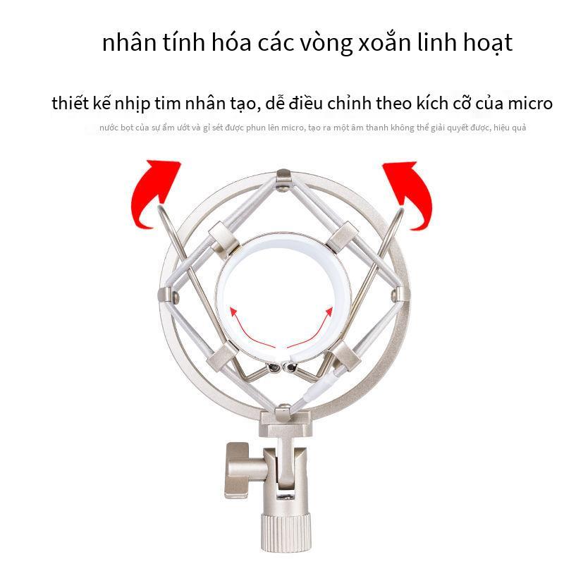 Vận Chuyển Nhanh Micro Thu Âm Kim Loại Chống Sốc Nhựa Micro Chống Sốc Đen Bạc Chống Sốc Sốc Kẹp Micro