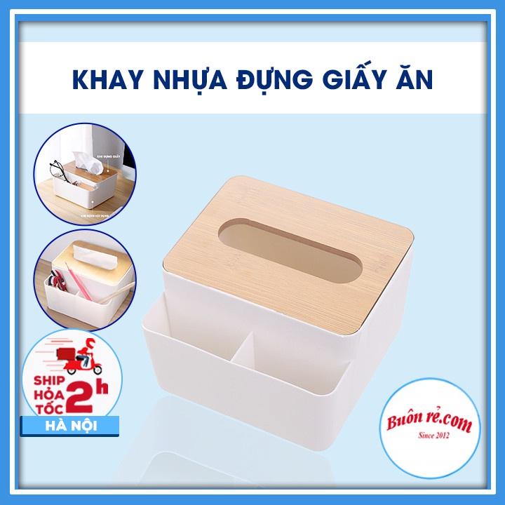 Hộp đựng khăn giấy đa năng tiện lợi, đựng điều khiến, giấy bút, khe rút giấy lớn dễ dàng sử dụng - br01546