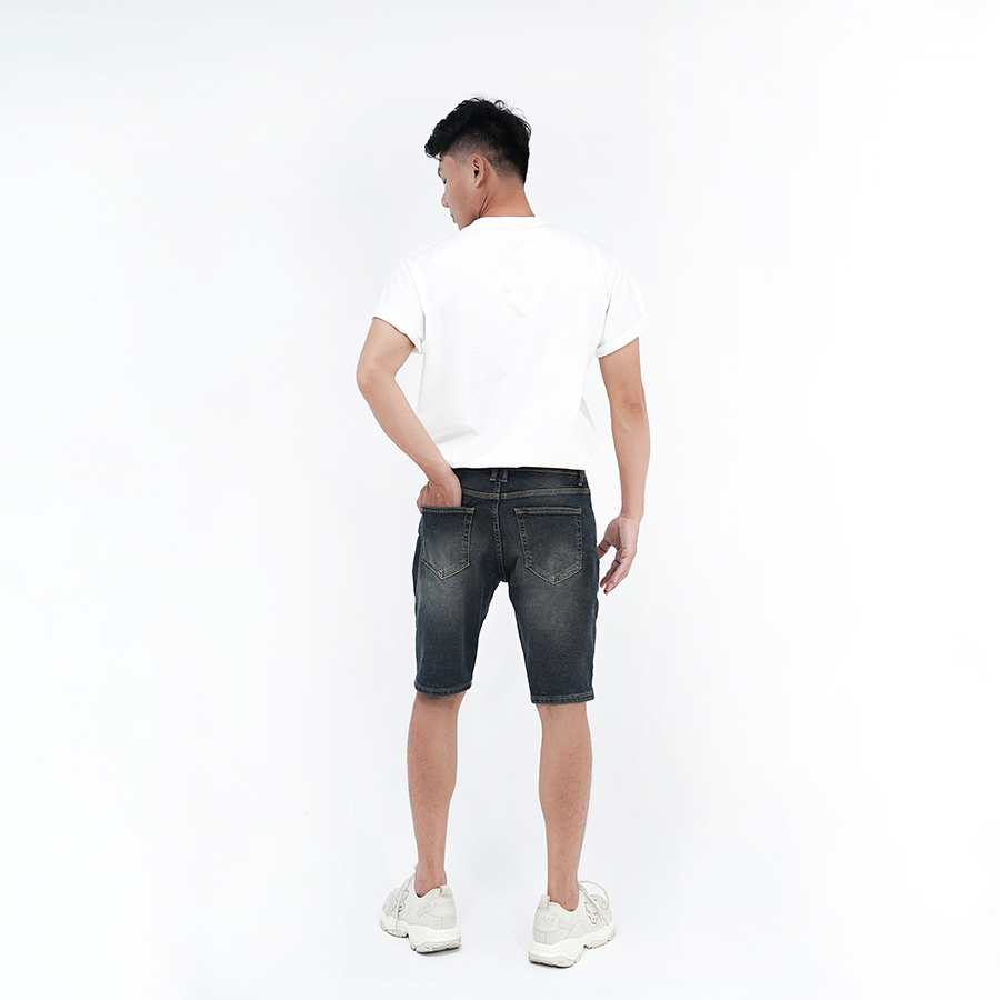 Quần Short Jeans Nam Cao Cấp HUNTER X-RAYS Form Slimfit Màu Xanh Đậm S31