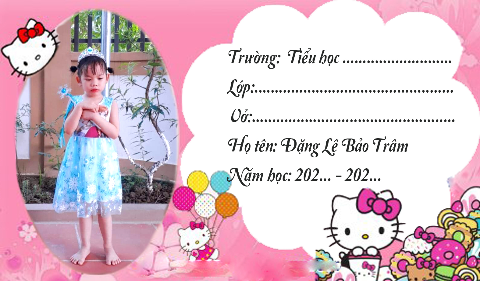 Set 10 Nhãn Vở in nội dung theo khách hàng