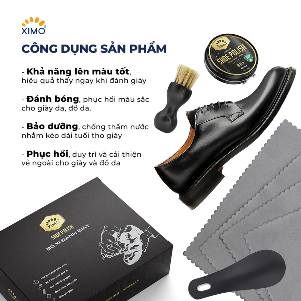 Xi Đánh Giày Sáp Shoe Polish XIMO Chính Hãng XI08