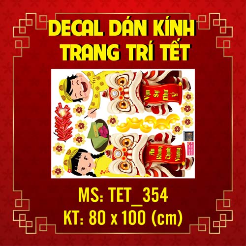 DECAL TRANG TRÍ TẾT CHÚC MỪNG NĂM MỚI NHÂM HỔ GÁNH TÀI LỘC