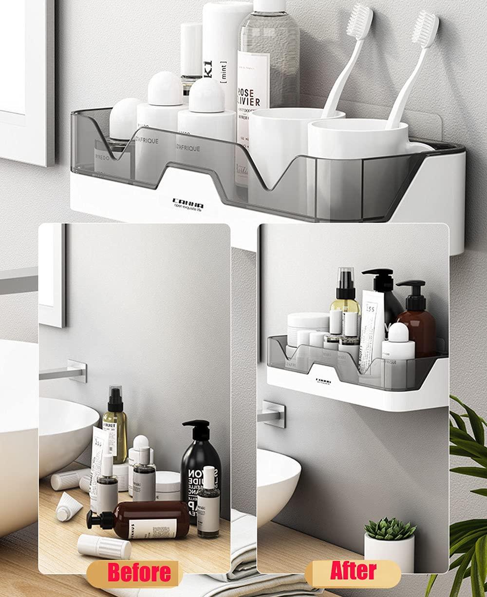 2 Kệ Tắm, Không Cần Khoan Caddy Tắm, Treo Tường Giỏ Đựng Đồ Cho Phòng Tắm/Nhà Bếp