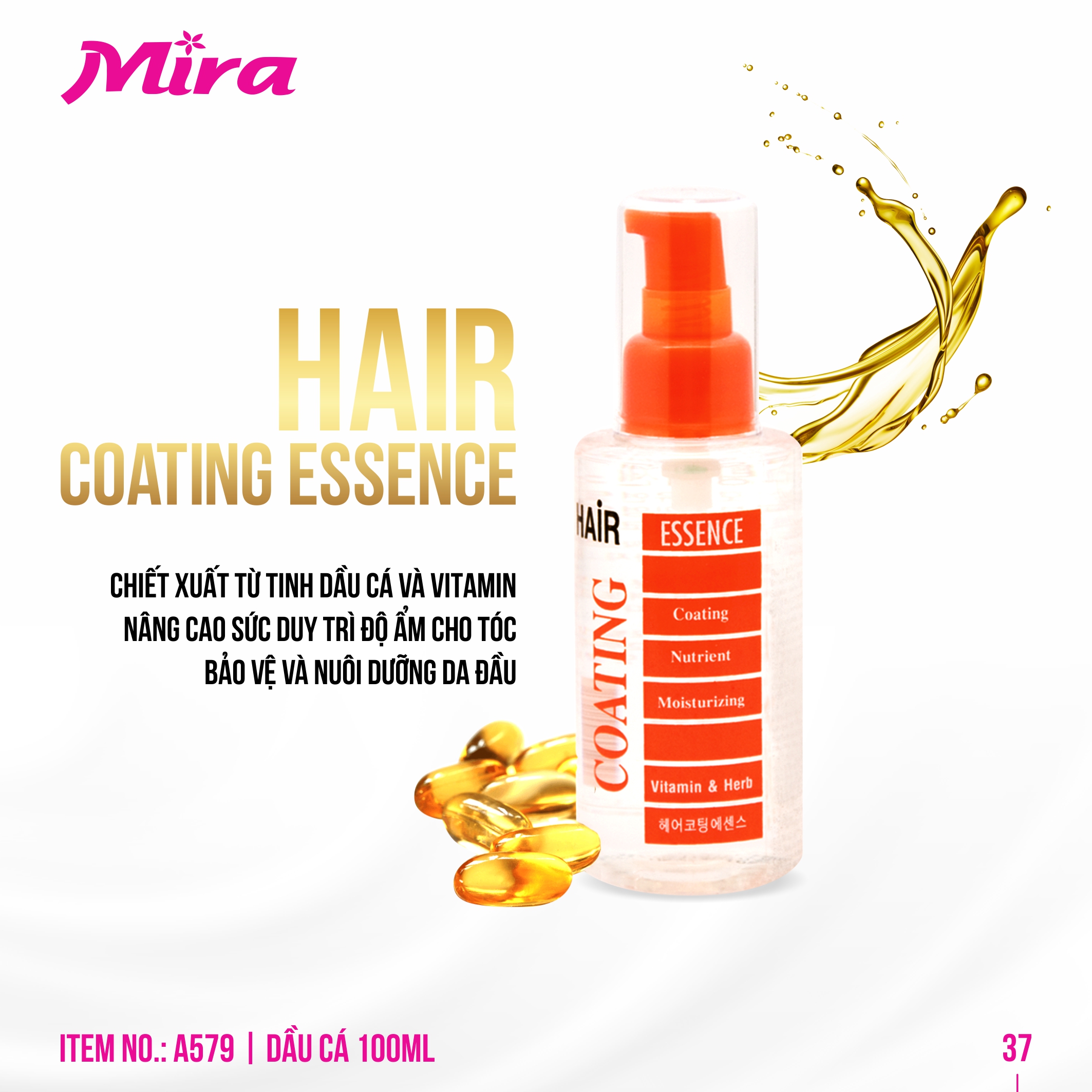 Dầu Cá Chai Mira Hair Coating Essence 100ml A579