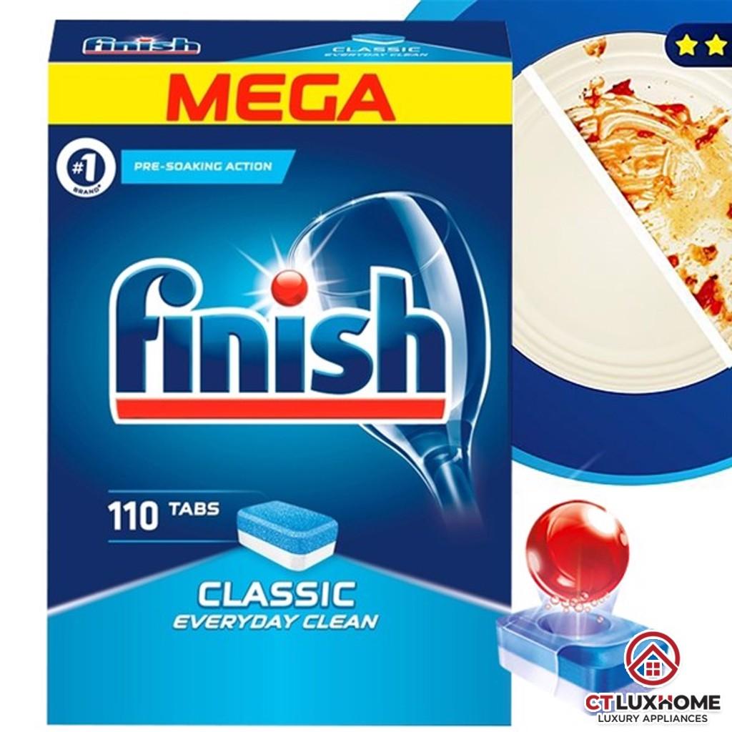 Viên rửa bát Finish Classic hương chanh 110 viên - 2 chức năng