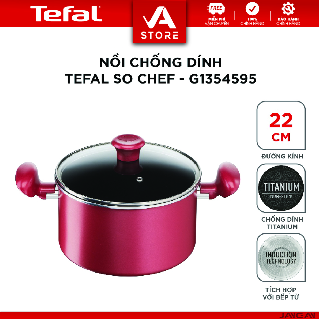 Nồi chống dính Tefal So Chef G1354595 - Đường kính 22cm - Hàng Chính Hãng