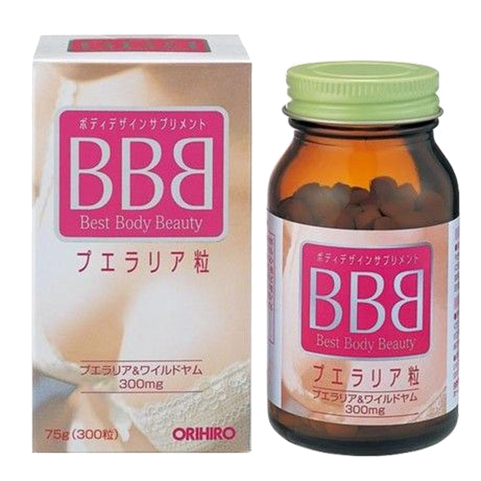 Viên uống nở ngực BBB Best Beauty Body Orihiro Nhật Bản giúp tăng kích thước và săn chắc ngực, 300 viên/hộp dùng trong 1 tháng, HÀNG CHÍNH HÃNG