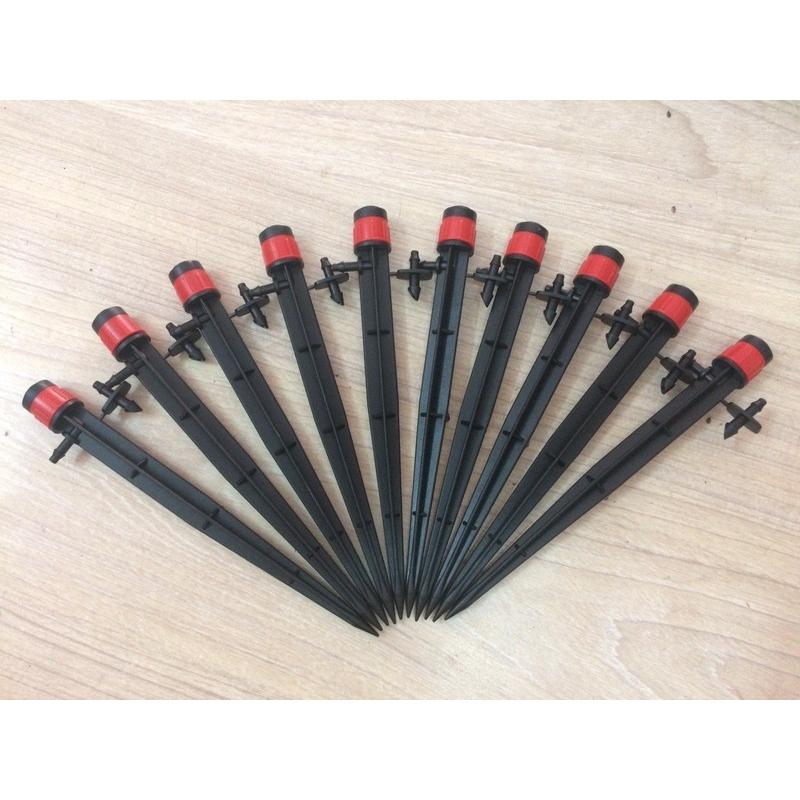 Combo 10 cây cắm xòe tưới gốc chỉnh lưu lượng dài 16cm tưới cây hoa