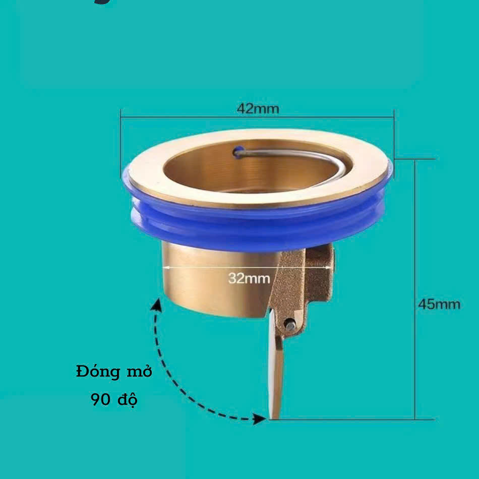 Nắp Cống Thoát Nước Bằng Đồng – Combo 2 Cái, Chống Mùi Hôi &amp; Côn Trùng Vào Nhà