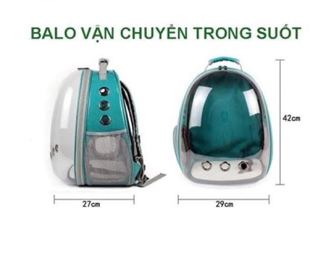 BALO VẬN CHUYỂN TRONG SUỐT CHO CHÓ MÈO